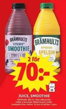 ICA Maxi Brämhults Juice, smoothie erbjuda