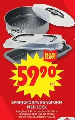 ICA Maxi Springform/ugnsform med lock erbjuda