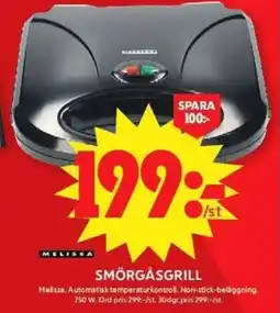 ICA Maxi Melissa Smörgåsgrill erbjuda