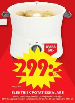 ICA Maxi Nedis Elektrisk potatisskalare erbjuda
