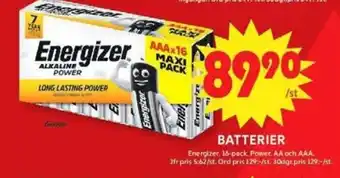 ICA Maxi Energizer Batterier erbjuda