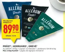 Willys PRÄST, HERRGÅRD, GREVÉ erbjuda