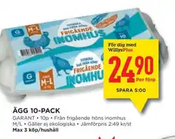 Willys Ägg 10-pack erbjuda