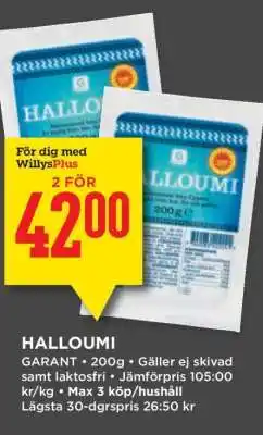 Willys HALLOUMI erbjuda