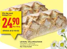 Willys Levain, Vallmolevain erbjuda