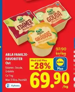 Lidl Arla familjefavoriter ost erbjuda