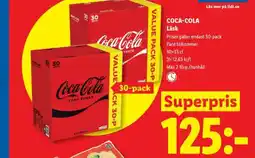 Lidl Coca-Cola läsk erbjuda