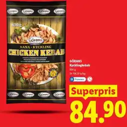 Lidl Görans kycklingkebab erbjuda