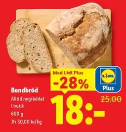 Lidl Bondbröd erbjuda