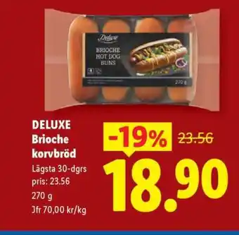 Lidl Deluxe Brioche korvbröd erbjuda