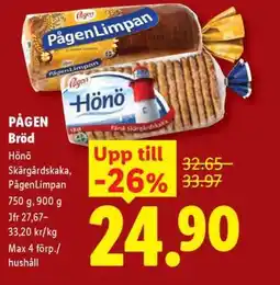 Lidl Pågen bröd erbjuda