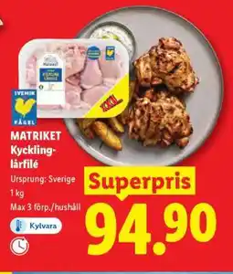 Lidl Matriket Kycklinglårfilé erbjuda