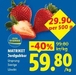 Lidl MATRIKET Jordgubbar erbjuda