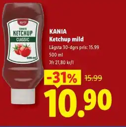 Lidl KANIA Ketchup mild erbjuda