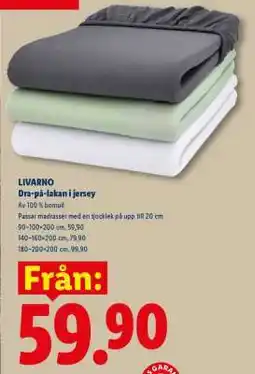 Lidl LIVARNO Dra-på-lakan i jersey erbjuda