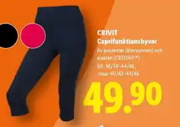 Lidl CRIVIT Caprifunktionsbyxor erbjuda