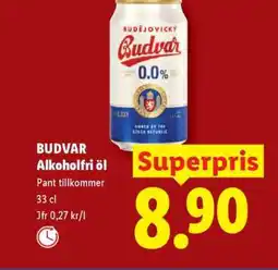 Lidl BUDVAR Alkoholfri öl erbjuda