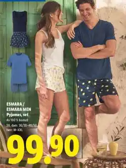 Lidl ESMARA / ESMARA MEN Pyjamas, set erbjuda