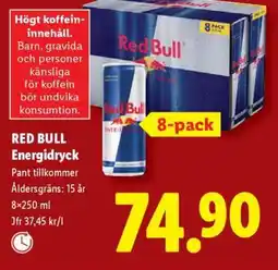 Lidl Red Bull energidryck erbjuda