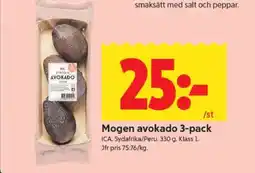 ICA Supermarket MOGEN AVOKADO 3-PACK erbjuda