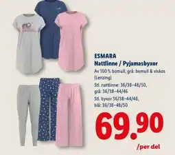Lidl ESMARA Nattlinne / Pyjamasbyxor erbjuda