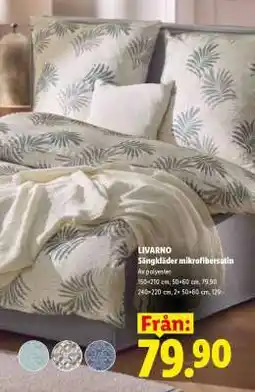 Lidl LIVARNO Sängkläder mikrofibersatin erbjuda