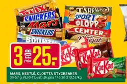 DollarStore MARS, NESTLÉ, CLOETTA STYCKSAKER erbjuda