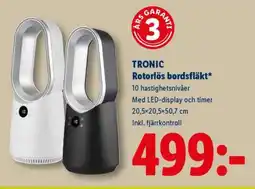 Lidl TRONIC Rotorlös bordsfläkt erbjuda