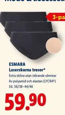 Lidl ESMARA Laserskurna trosor erbjuda