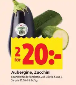 ICA Supermarket Aubergine, Zucchini erbjuda