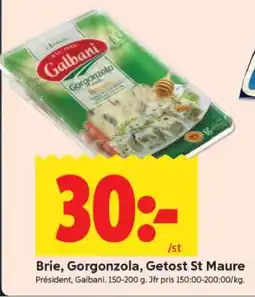 ICA Supermarket BRIE, GORGONZOLA, GETOST ST MAURE erbjuda