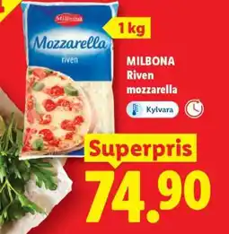 Lidl Milbona Riven Mozzarella erbjuda