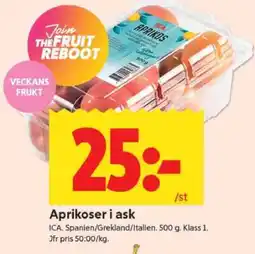 ICA Supermarket Aprikoser i ask erbjuda