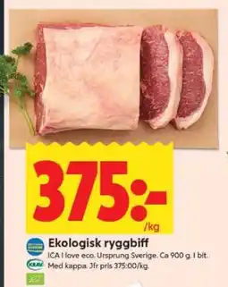 ICA Supermarket Ekologisk ryggbiff erbjuda