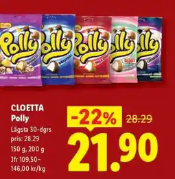 Lidl Cloetta Polly erbjuda