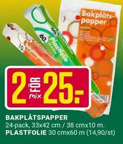 DollarStore Bakplåtspapper, Plastfolie erbjuda