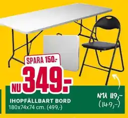 DollarStore IHOPFÄLLBART BORD erbjuda