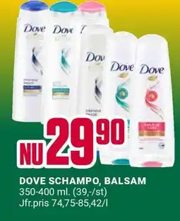 DollarStore Dove Schampo, Balsam erbjuda