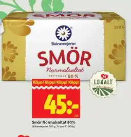 ICA Supermarket Smör Normalsaltat 80% erbjuda