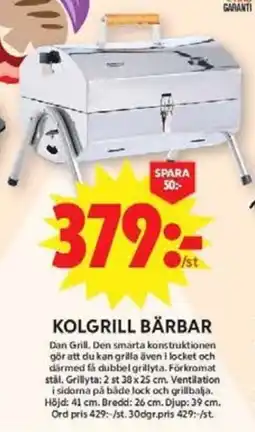 ICA Maxi Kolgrill bärbar erbjuda