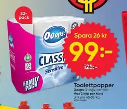 DollarStore Toalettpapper erbjuda