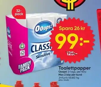 DollarStore Toalettpapper erbjuda
