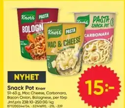 DollarStore NYHET Snack Pot Knorr erbjuda