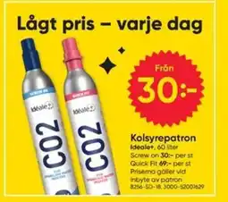 DollarStore Kolsyrepatron erbjuda