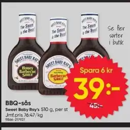 DollarStore BBQ-sås Sweet Baby Ray's , per st erbjuda
