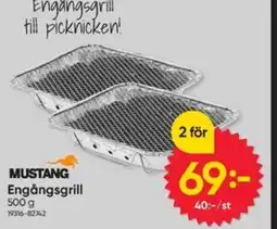 DollarStore MUSTANG Engångsgrill erbjuda