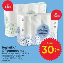 DollarStore Hushåll-/ & Toapapper iisi erbjuda