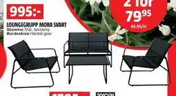 Bauhaus LOUNGEGRUPP MORA SVART erbjuda