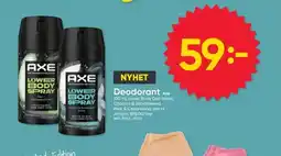 DollarStore NYHET Deodorant Axe erbjuda