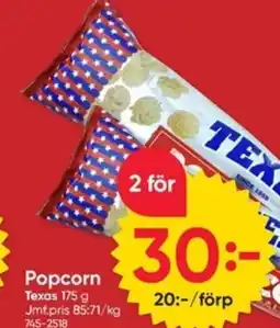 DollarStore Popcorn erbjuda